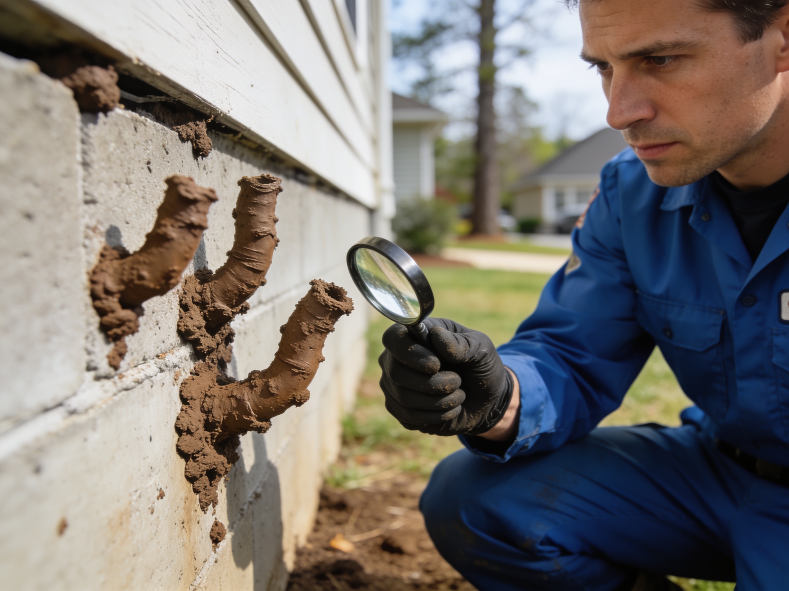 Mud Tubes on Foundation Walls in Alpharetta, GA