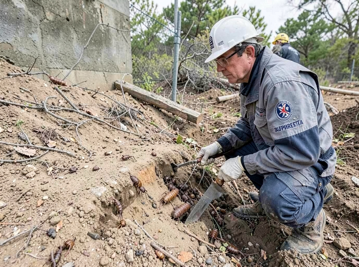 Termite Activity near the Foundation in Alpharetta, GA